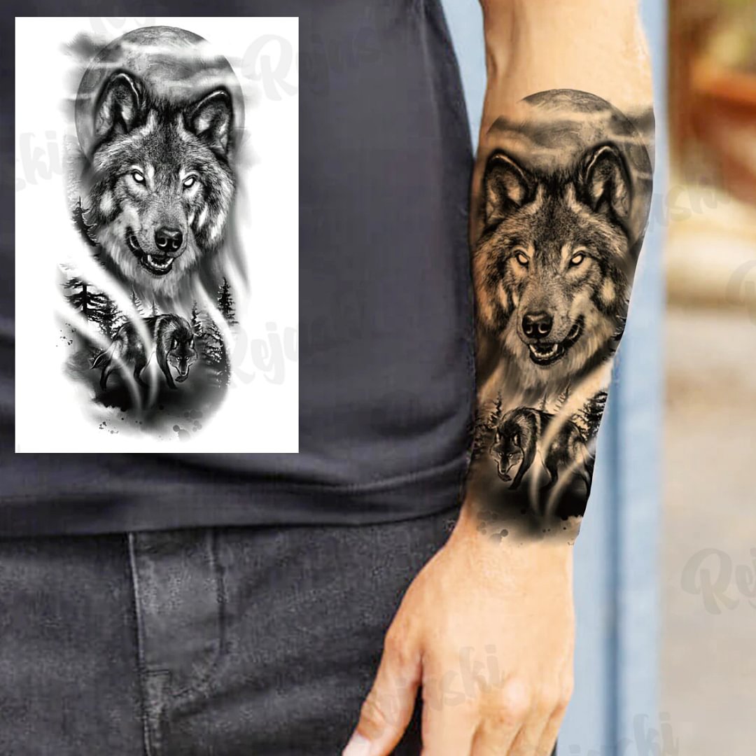 Sdrawing Thorns Temporary Tattoos For Adults Men Realistic Totem Maori Lion Compass Flower Tiger Fake Tattoo StickerArm Tatoos DIY