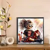 Jolie fille aux grands yeux ronde drill diamond painting-40 * 40cm