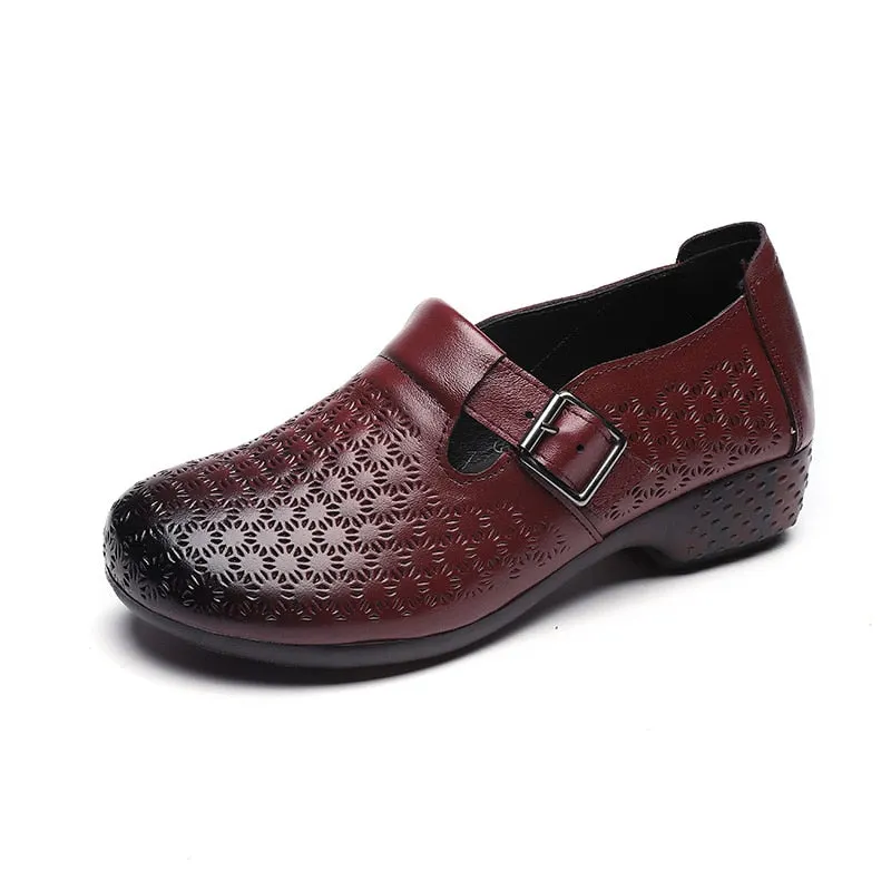 GKTINOO Spring Flat Shoes Woman 2022 Vintage Flats Women Casual Shoes Genuine Leather Soft Bottom Ladies Leather Shoes Size 41