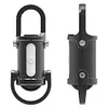 COB LED Mini Flashlight Keychain USB Rechargeable Work Light for Camping (Black)