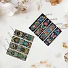 (US Local)8Pcs DIY Butterfly Diamond Painting Art Bookmarks with Crystal Pendants for Gift