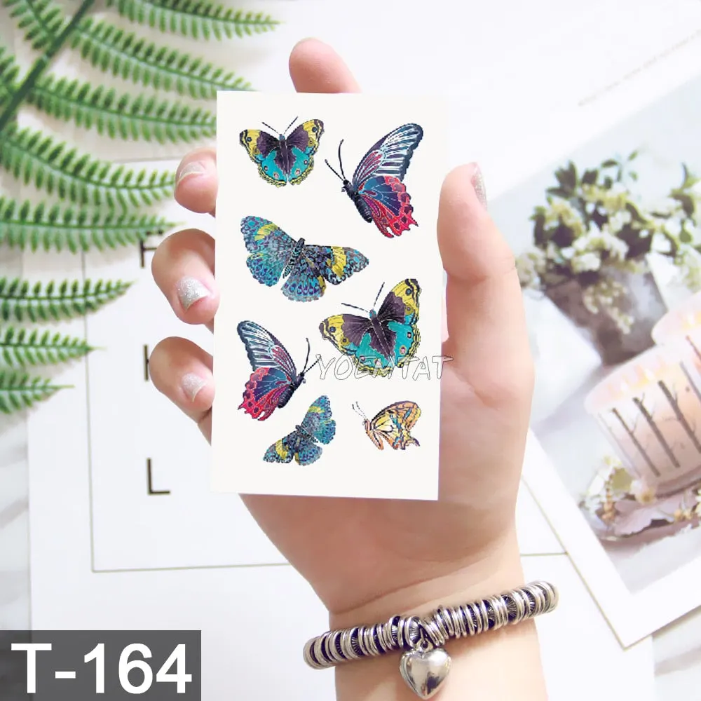 Waterproof Temporary Tattoo Sticker Cute Watercolor Cartoon Design Children Lamp Water Transfer Tatto Marine Man Girl Fake Tatoo