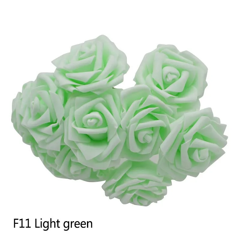 25 Heads 8CM New Colorful Artificial PE Foam Rose Flowers Bride Bouquet Home Wedding Decor Scrapbooking DIY Supplies
