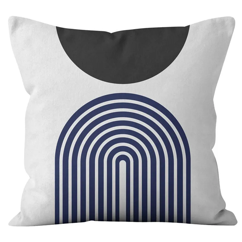 Modern Abstract Geometric Cushion Cover Short Velvet Throw Pillowcase Office Sofa Decorative Pillows Case Minimalist Home Decor