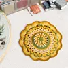 Crochet Colorful Mandala Coaster Handmade DIY Material Package with Crochet Hook
