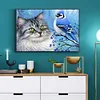Cat Bird - Full Round Diamond Painting  40*30cm/50*40cm