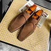 Mens Black Suede Dress Shoes Side Buckle