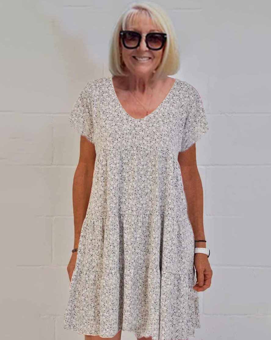 Plus Size Women's round Neck Slim-Fit Short Sleeve Dress for Women