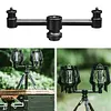 2-Head Aluminum Alloy Gas Tank Connection Lantern Bracket Camping Accessories