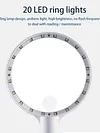 3X/10X Handheld Magnifying Glass with 20 LED Light Rechargeable for Seniors Read