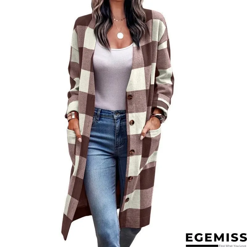 Casual Royal Buffalo Plaid Pocket Coat Women | EGEMISS