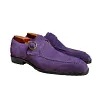 Mens Black Suede Dress Shoes Side Buckle