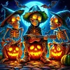 Diamond Painting-DIY Full Round Drill Halloween Skull(40*40 CM)