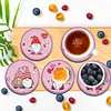 8PCS DIY Diamond Painting Art Acrylic Coaster Kit (Pink Gnome)