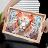 DIY Diamond Painting Wooden Tray Food Tray with Handle Living Room Decoration Donut Wooden Tray Kit