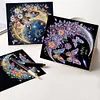 (US Local)6Pcs Moon Butterfly Diamond Painting Greeting Card Diamond Handmade Card