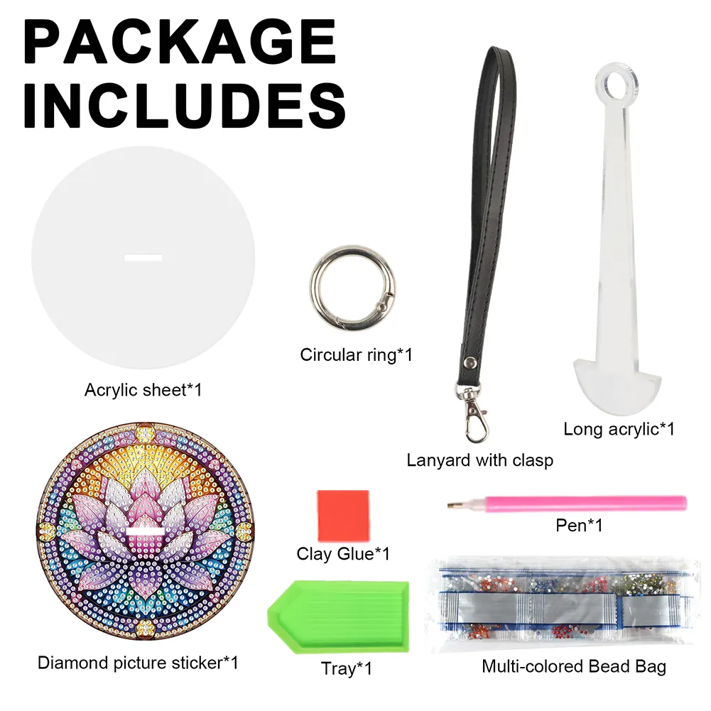 DIY 5D Diamond Painting Kit Wrist Yarn Holder Diamond Art Yarn Holder (Lotus)