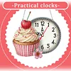 2Pcs Diamond Painting Ornament with Clock Function Hanging Clock Art Craft Decor