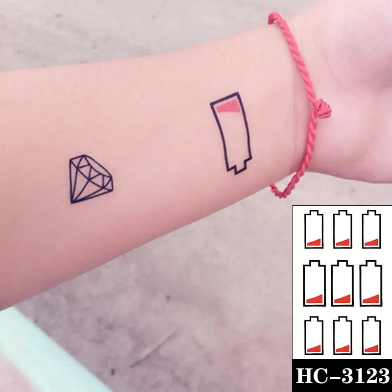 Holding Hands In Love Stickers Hand Heart Tattoo Body Art Makeup Waterproof Temporary Women and Men Fake Tatoo