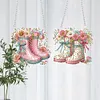 2 PCS Flower Water Shoes - 5D DIY Pendant