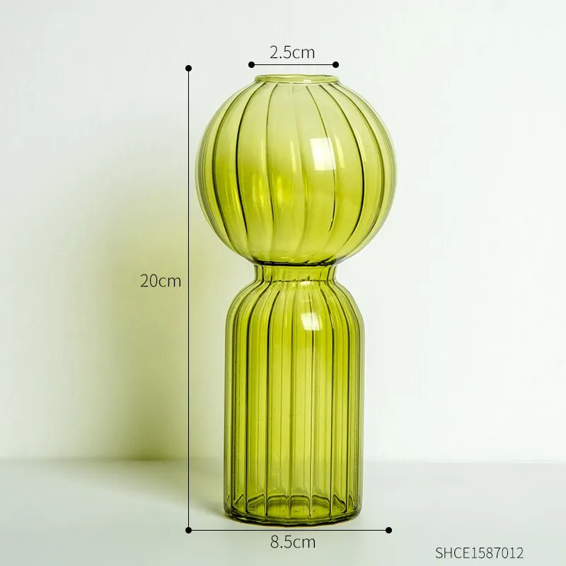 INS Creative Colorful Special-shaped Glass Vases for Decoration Table Decoration Living Room Nordic Home Decoration Flower Vases