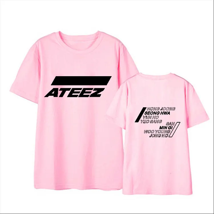 ATEEZ アジツ Tシャツ トレカ付き Lサイズ ATEEZ Member Name Casual T-shirt