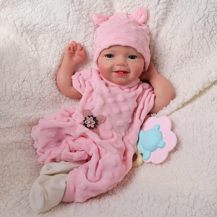 Babeside Leen 16" Realistic Silicone Smiling Baby Little Infant Girl Best Gift for Kids