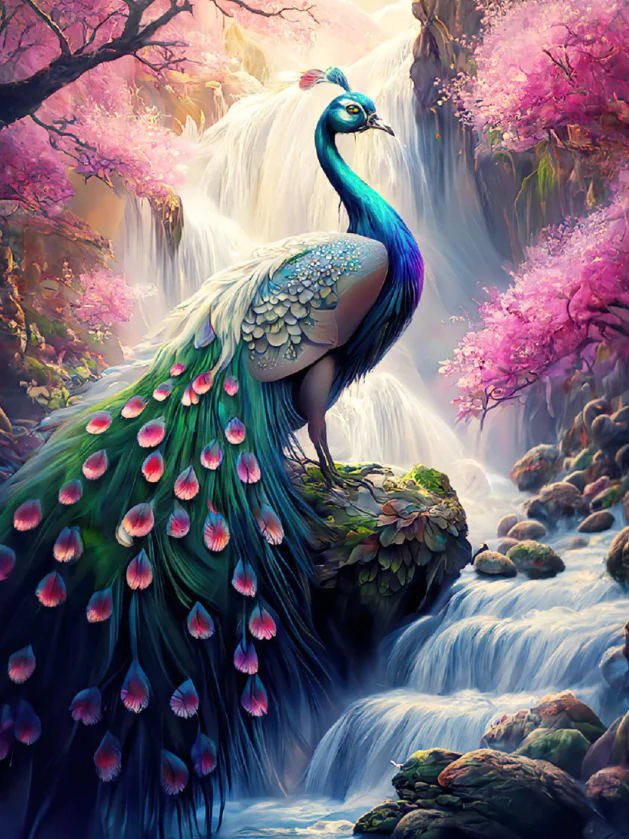 Peacock - Customized AB Drill Diamond Painting gbfke