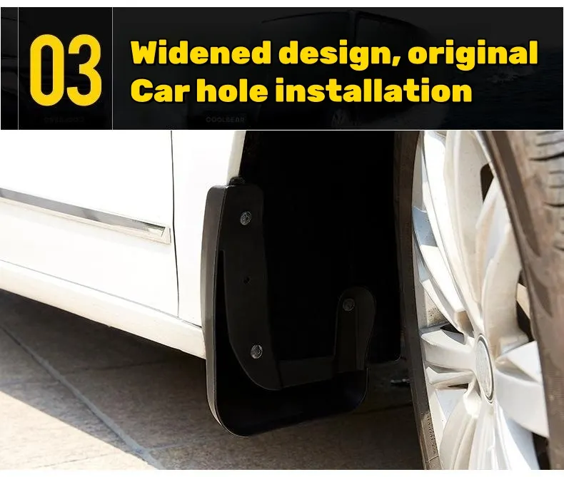 Car logo anti-sediment protection car paint fender（4PCS）