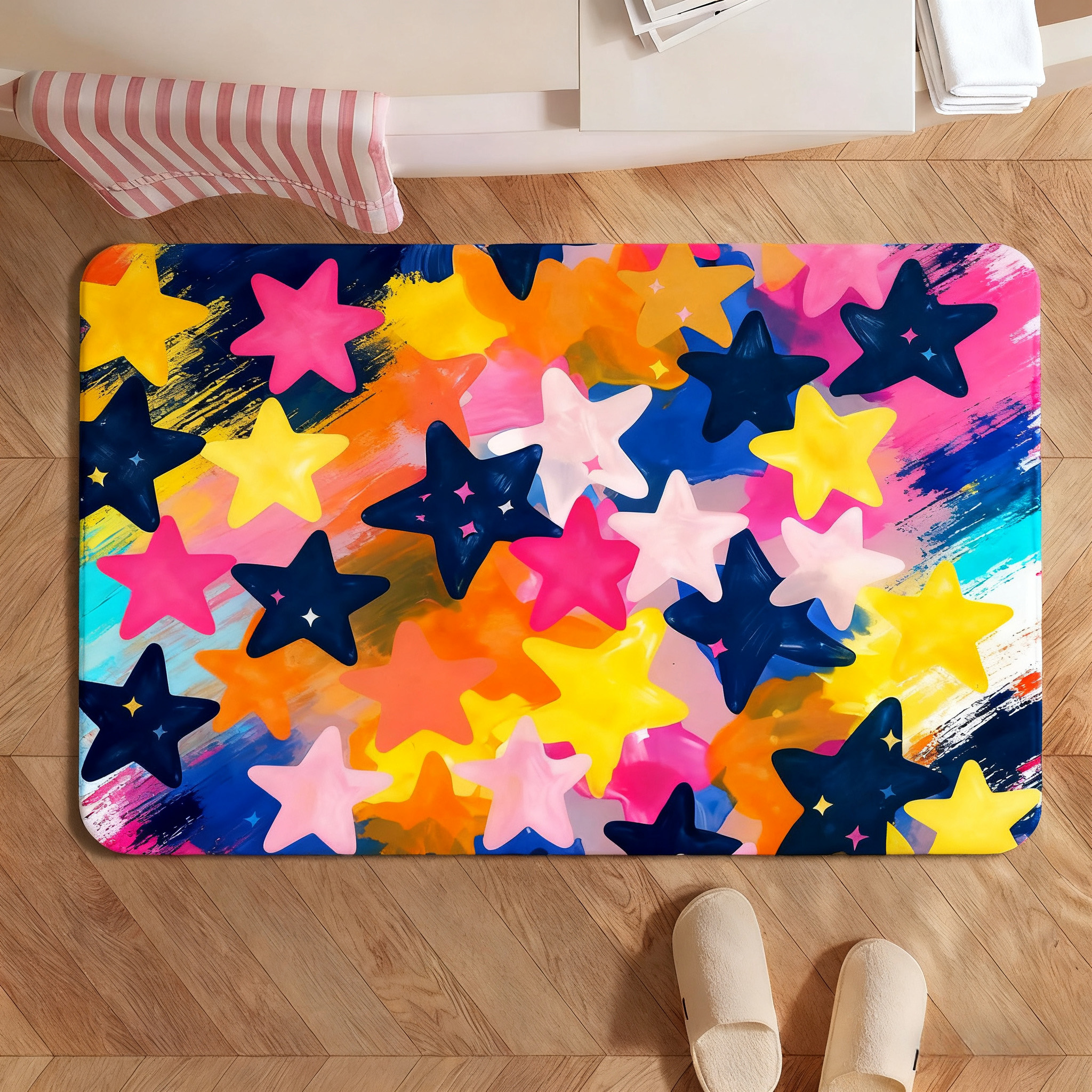 Rainbow Stars Doormat