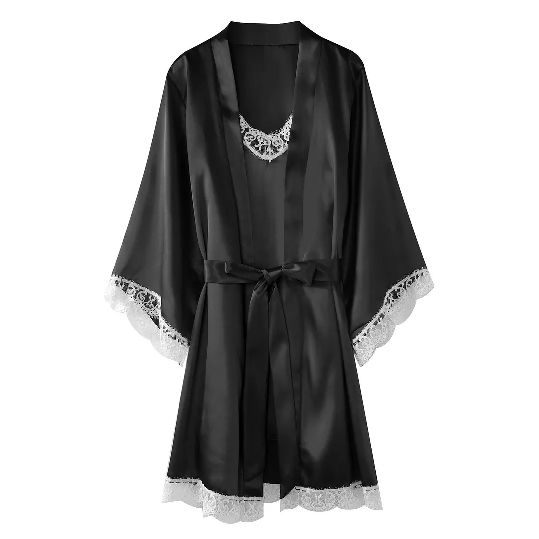 Churchf New Stitling Elastic Lady Pyjamas Jersey With Pyjab Pajamas Set Solid Color Home Size