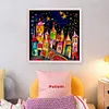 A Town Under Stars-11CT Stamped Cross Stitch 50*50cm/19.69*19.69in