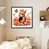 Girafe Et Fleurs-Per&ccedil;age Rond Peinture Diamant-30*30CM