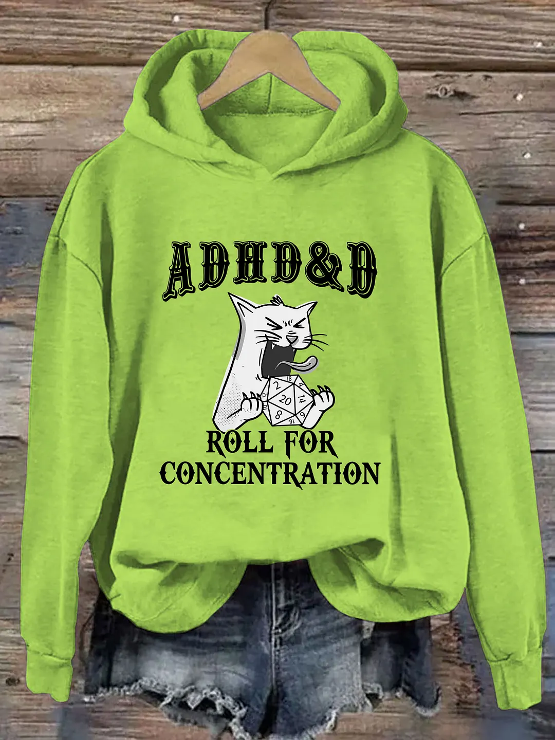 ADHD DnD Cat Hoodie