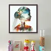 Silhouette Wedding Girl - 11CT Stamped Cross Stitch - 40*40cm