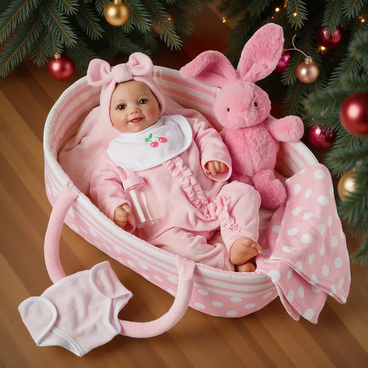 17"-22" Pink Baby Doll Play Set Babeside Baby Doll Accessories 8 Pcs