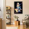 (US Local)Paint By Numbers Kit On Canvas DIY Oil Art Moon Picture Home Wall Decor40x60cm