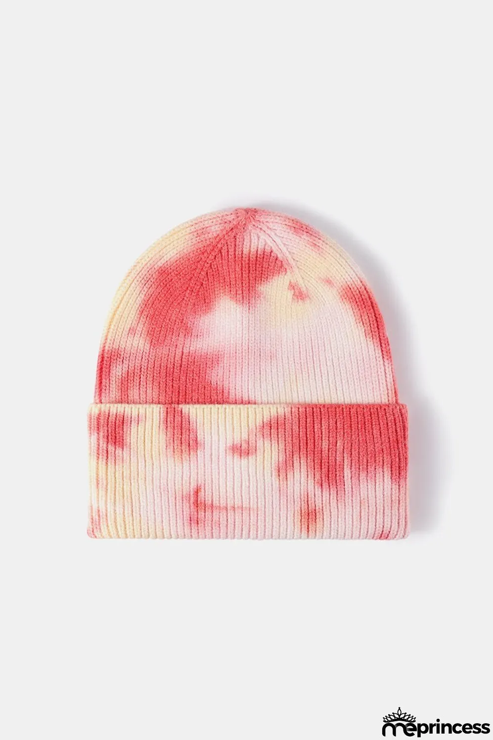 Tie-Dye Cuffed Rib-Knit Beanie Hat