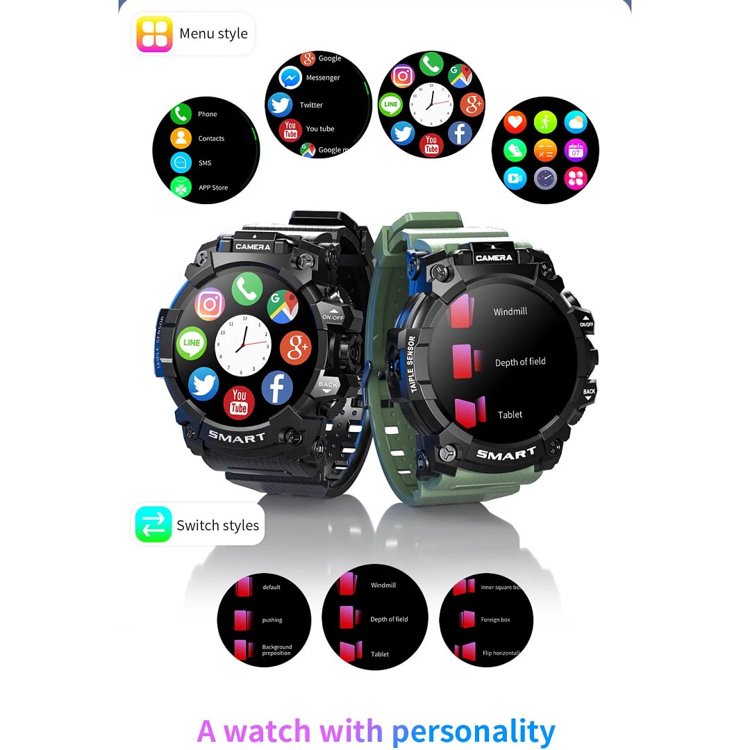 Video Call Wifi Internet Download GPS Positioning Smart Watch