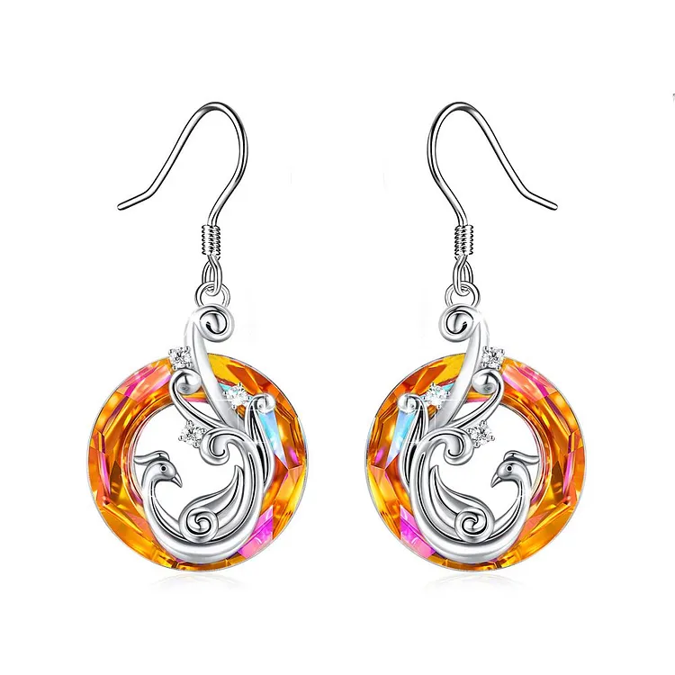 S925 Crystal Phoenix Earrings