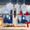 4pcs Window Hanger Double Sided Diamond Art Christmas Snowflake Wind Chimes Gift