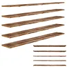 [US Local Warehouse] 5 Tier Floating Shelves Long Wooden Shelf 72x11.81in Adjustable Display Bookshelf with Heavy-Duty Bracket for Living Room Bathroom Kitchen