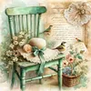 Chair Flower Hat-11CT Stamped Cross Stitch 40*40cm/15.75*15.75in