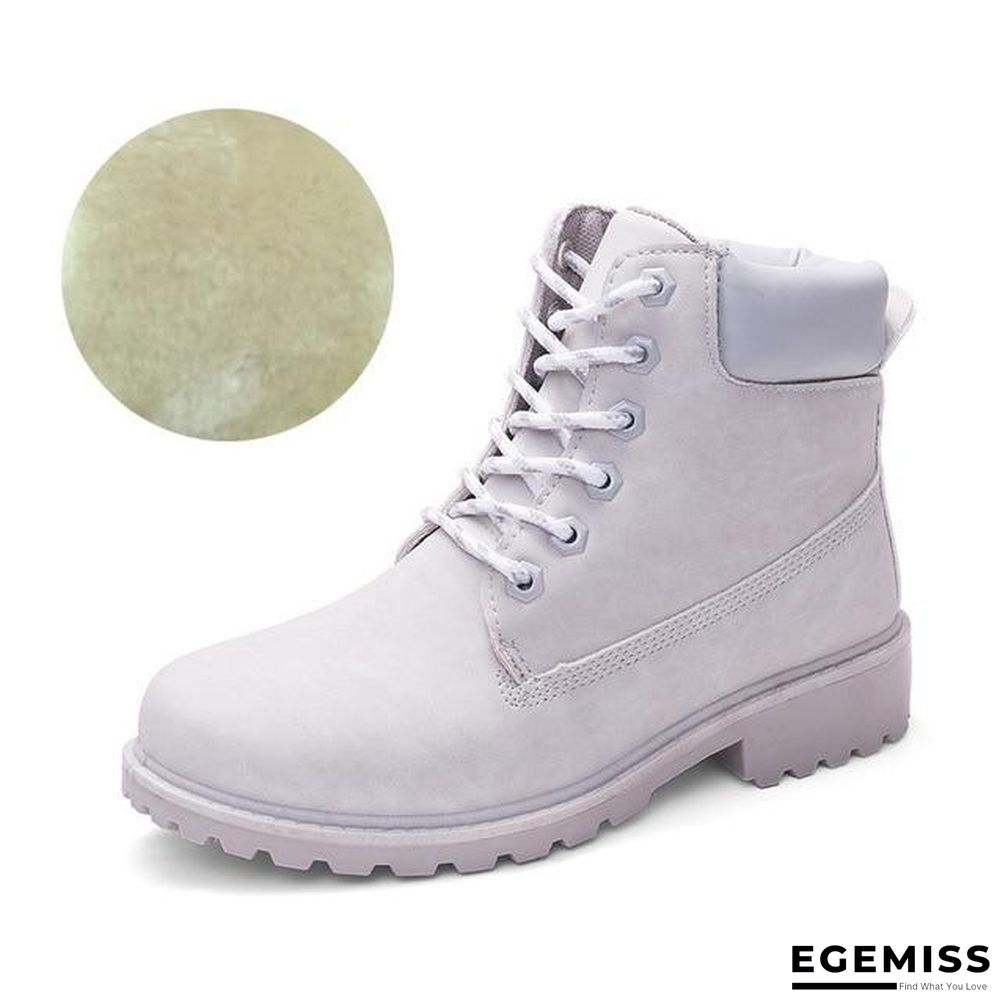 Autumn Early Winter Shoes Women Flat Heel Boots Fashion Keep warm Women's Boots Brand Woman Ankle Botas | EGEMISS