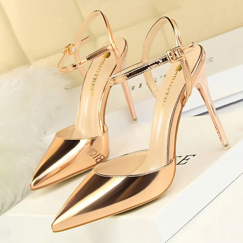 BIGTREE Shoes Hollow Out Woman Pumps Red High Heels 2022 Sexy Women Heels Stiletto Wedding Shoes Buckle Party Shoes Female Shoes
