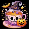 (US Local)Halloween Tea-Full Round Diamond Painting(40x40cm)