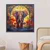 Elephant Glass Painting-Paint by Numbers Acrylic Painting 40*40CM