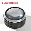 5X Illumination Paperweight Magnifier 6 LED Dome Desktop Magnifier for Reading