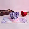 Purple Butterfly Flower-Pop Up Greeting Card