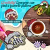10pcs/set DIY Diamond Art Halloween Art Diamonds Coaster with Holder Kits (Dog Paw Christmas)